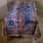 Tovaglia d'Arte Italiana con Stampa a Mano in Cotone Pezzo Unico - Marchi Viadurini