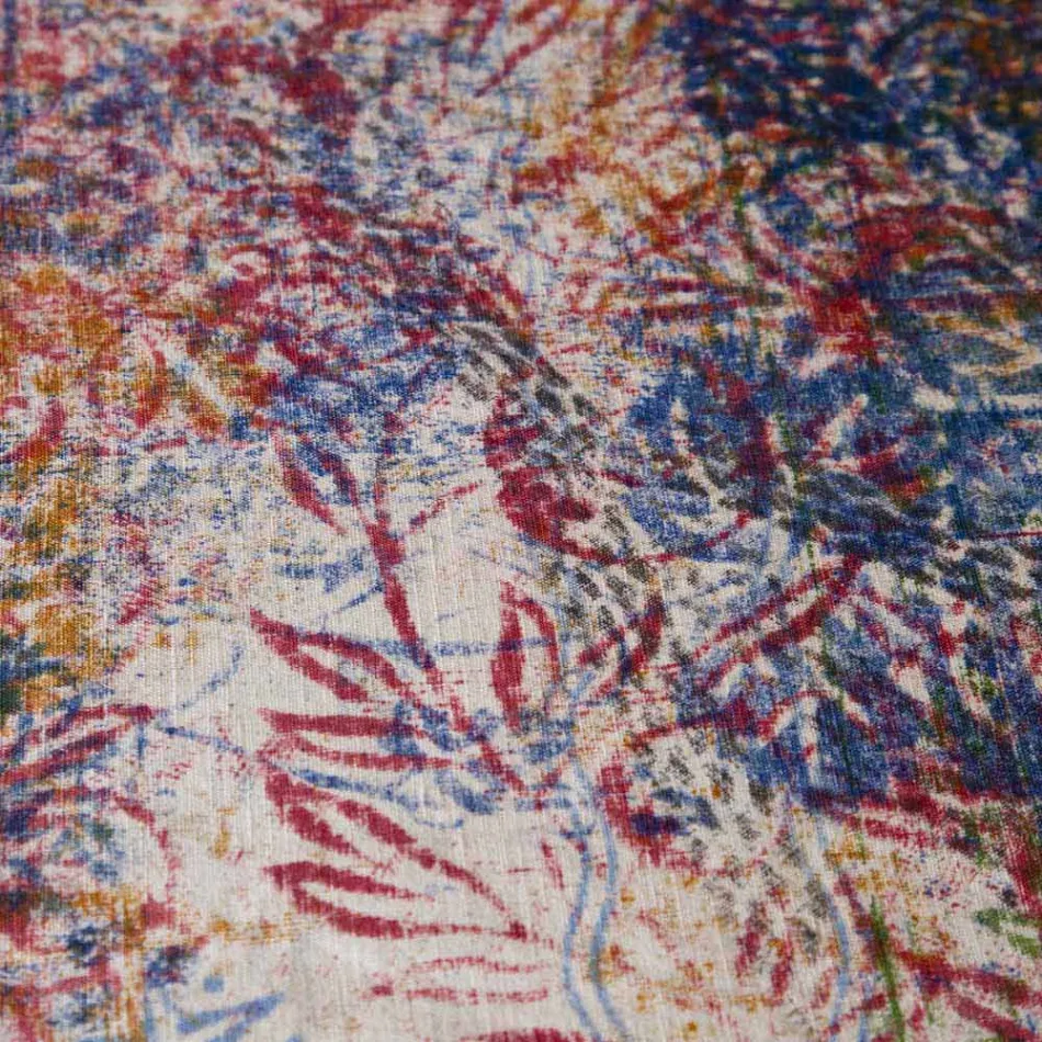 Tovaglia d'Arte Italiana con Stampa a Mano in Cotone Pezzo Unico - Marchi Viadurini