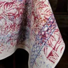 Tovaglia d'Arte Italiana con Stampa a Mano in Cotone Pezzo Unico - Marchi Viadurini