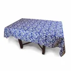 Tovaglia d’Artigianato Italiano 100% Lino con Stampa a Mano Pezzo Unico - Marchi Viadurini