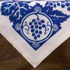 Tovaglia in Lino d’Alto Artigianato con Stampa a Mano d’Arte Italiana - Marchi Viadurini