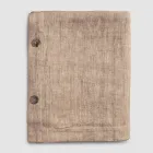 Tovaglia in Lino Rettangolare con Asole e 10 Bottoni, di Lusso - Mediterranea Viadurini