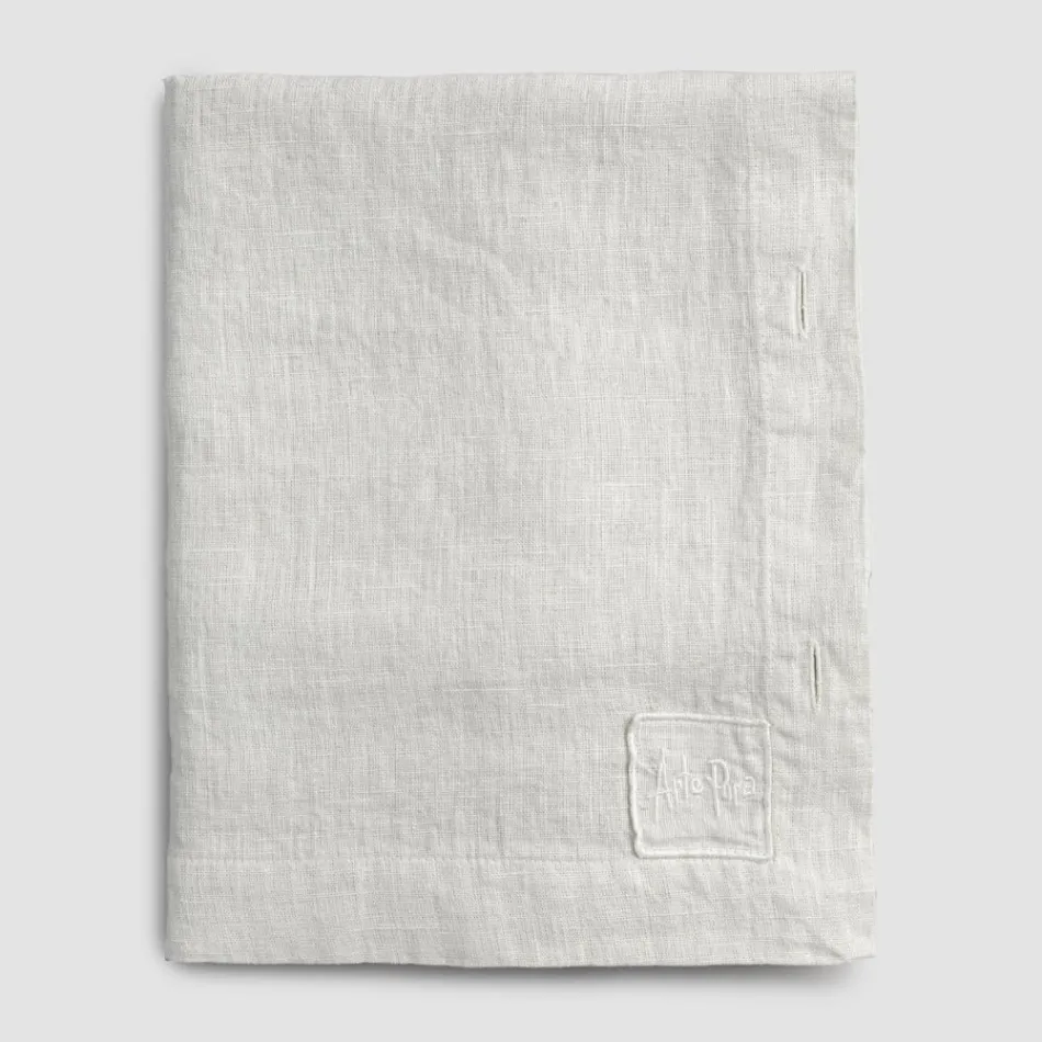 Tovaglia in Lino Rettangolare con Asole e 12 Bottoni di Lusso - Mediterranea Viadurini