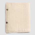 Tovaglia in Lino Rettangolare con Asole e 12 Bottoni di Lusso - Mediterranea Viadurini