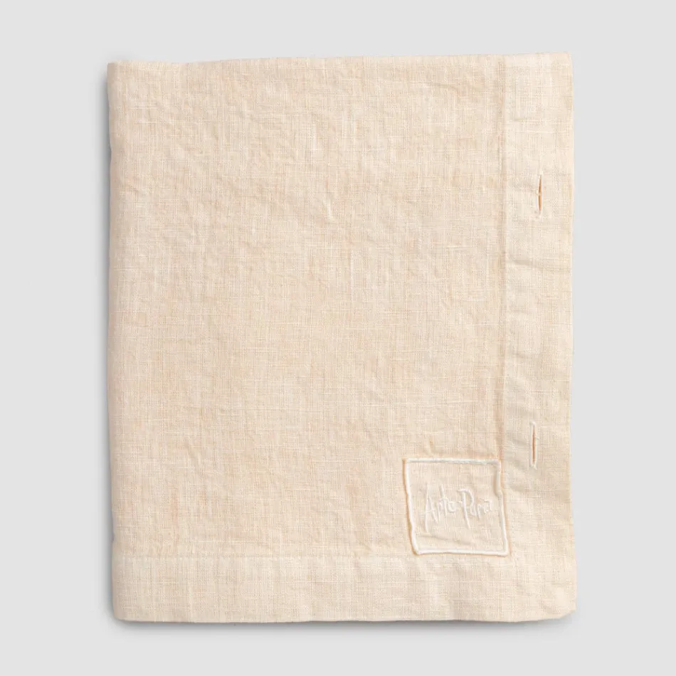 Tovaglia in Lino Rettangolare con Asole e 12 Bottoni di Lusso - Mediterranea Viadurini