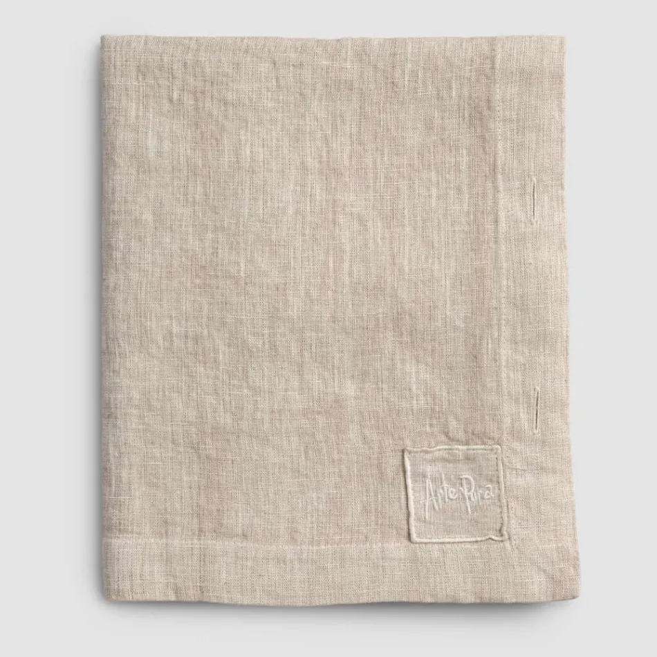 Tovaglia in Lino Rettangolare con Asole e 12 Bottoni di Lusso - Mediterranea Viadurini