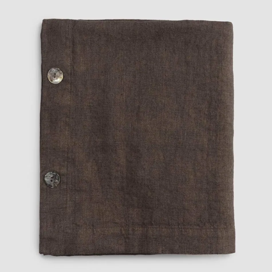 Tovaglia in Lino Rettangolare con Asole e 12 Bottoni di Lusso - Mediterranea Viadurini