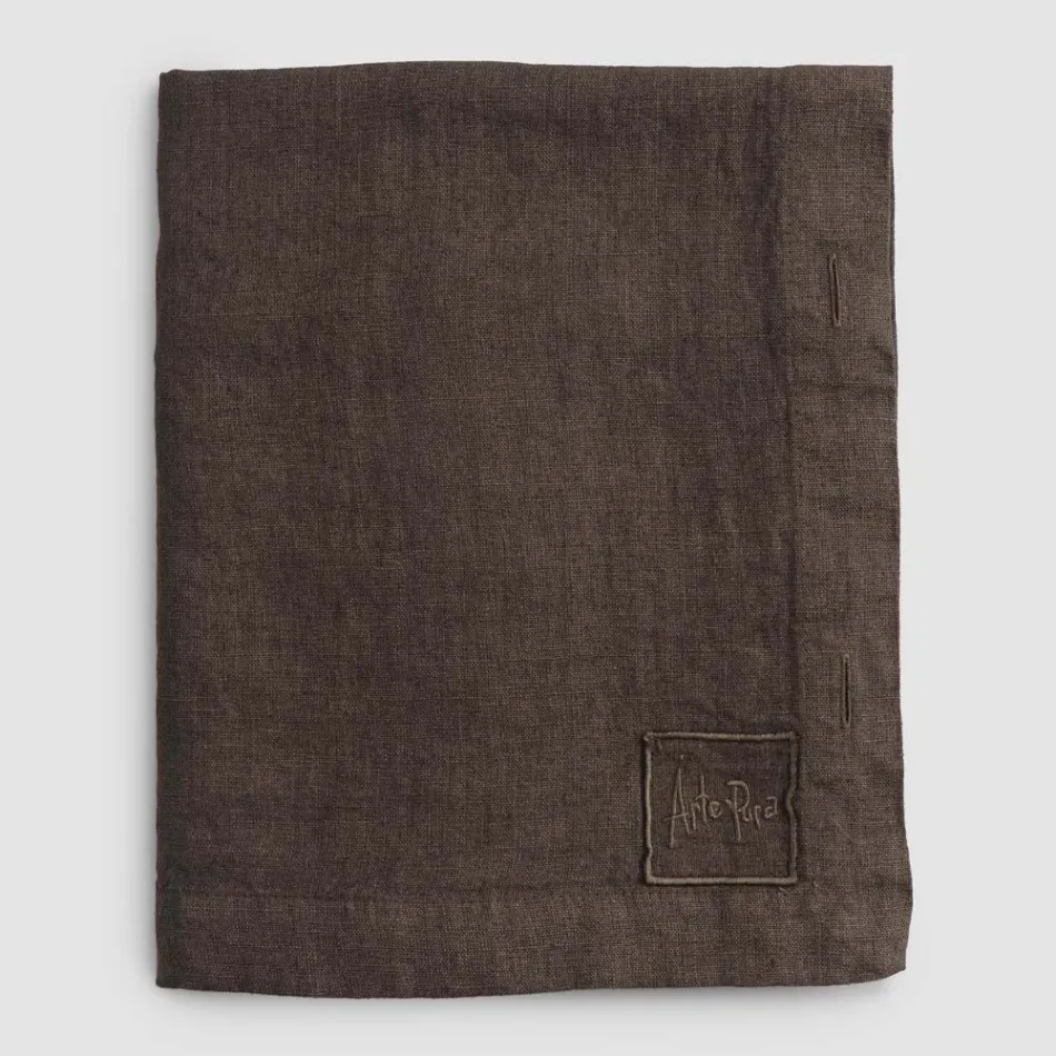 Tovaglia in Lino Rettangolare con Asole e 12 Bottoni di Lusso - Mediterranea Viadurini