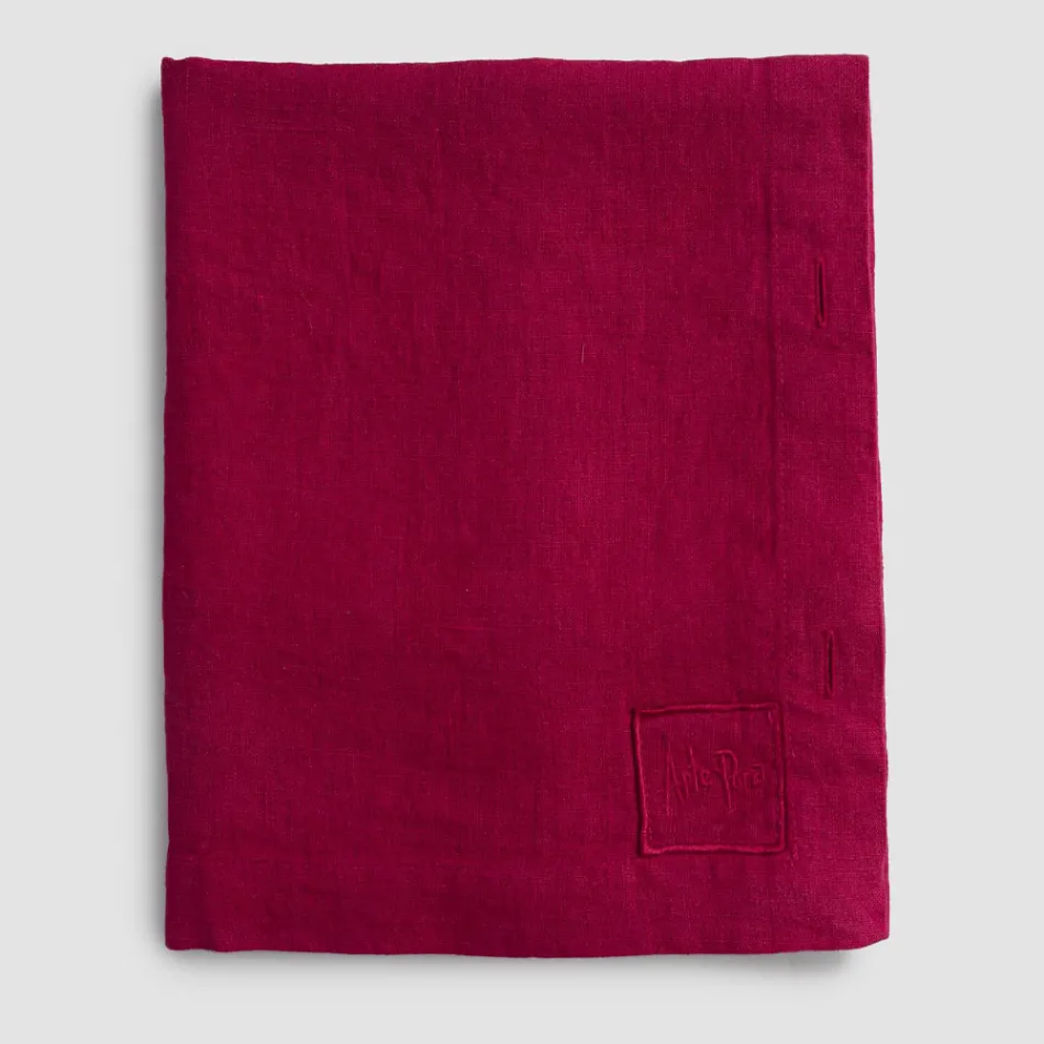 Tovaglia in Lino Rettangolare con Asole e 12 Bottoni di Lusso - Mediterranea Viadurini