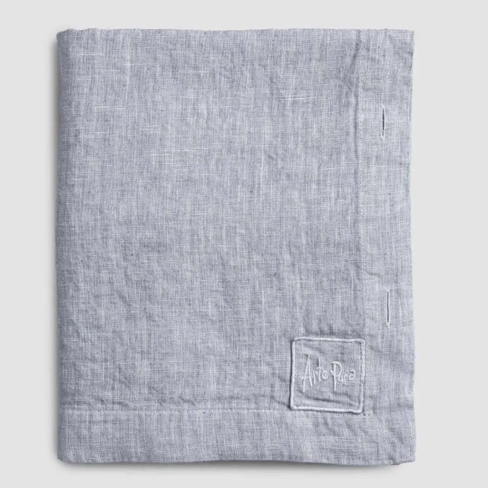 Tovaglia in Lino Rettangolare con Asole e 12 Bottoni di Lusso - Mediterranea Viadurini