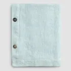 Tovaglia Lino Colorato con Asole e 12 Bottoni Lusso Componibile - Mediterranea Viadurini