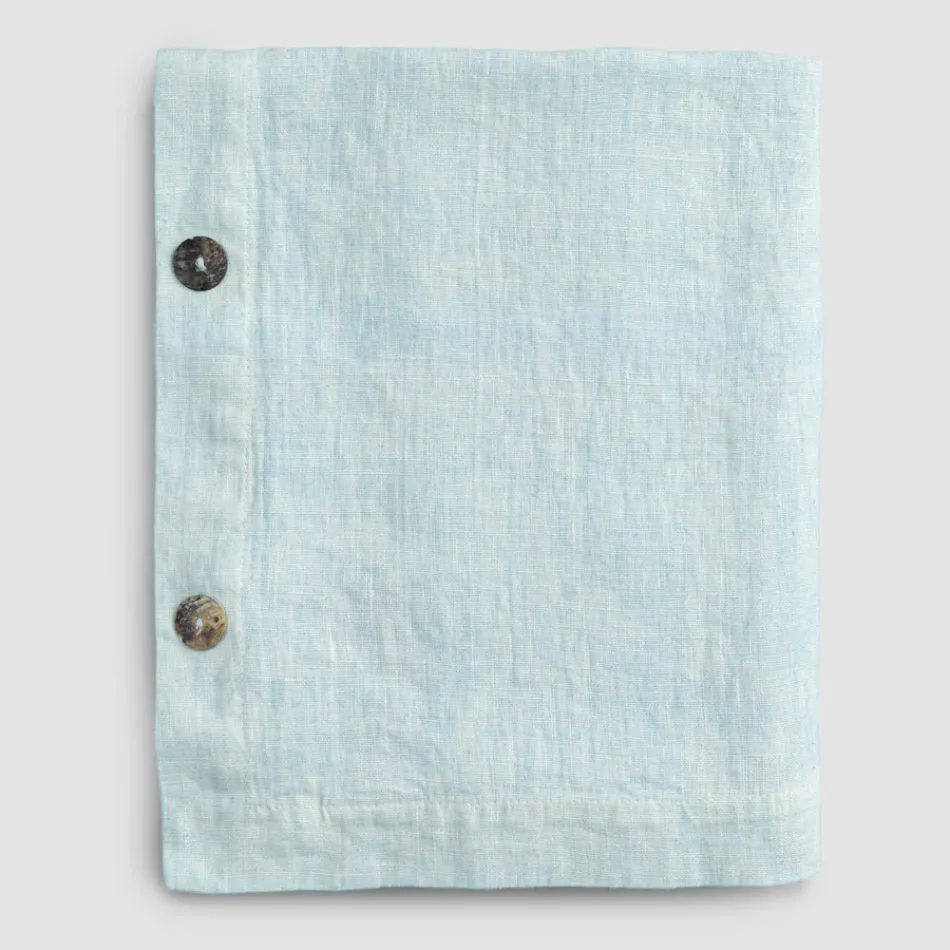 Tovaglia Lino Colorato con Asole e 12 Bottoni Lusso Componibile - Mediterranea Viadurini