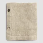 Tovaglia Lino Colorato con Asole e 12 Bottoni Lusso Componibile - Mediterranea Viadurini