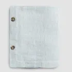 Tovaglia Lino Colorato con Asole e 12 Bottoni Lusso Componibile - Mediterranea Viadurini