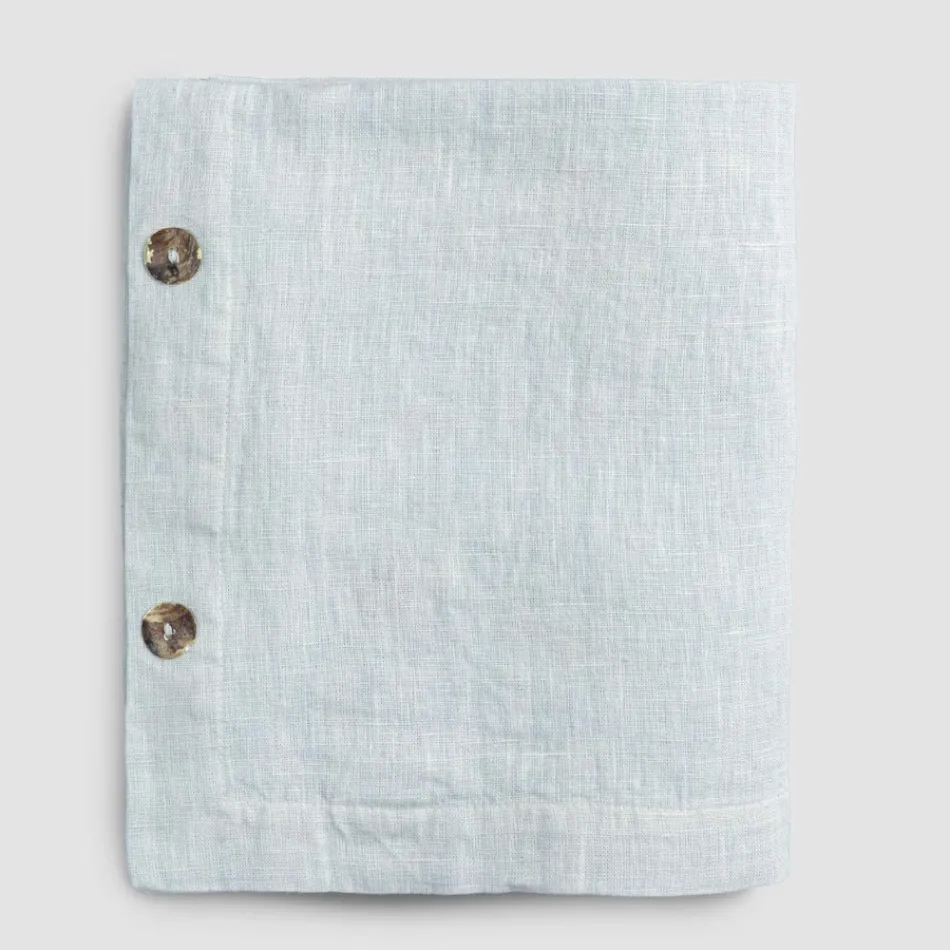 Tovaglia Lino Colorato con Asole e 12 Bottoni Lusso Componibile - Mediterranea Viadurini