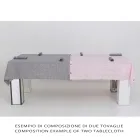 Tovaglia Lino Colorato con Asole e 12 Bottoni Lusso Componibile - Mediterranea Viadurini