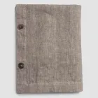 Tovaglia Lino Colorato con Asole e 12 Bottoni Lusso Componibile - Mediterranea Viadurini