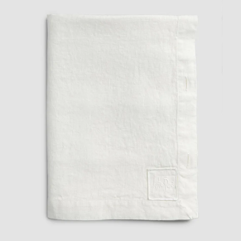 Tovaglia Lino Colorato con Asole e 12 Bottoni Lusso Componibile - Mediterranea Viadurini