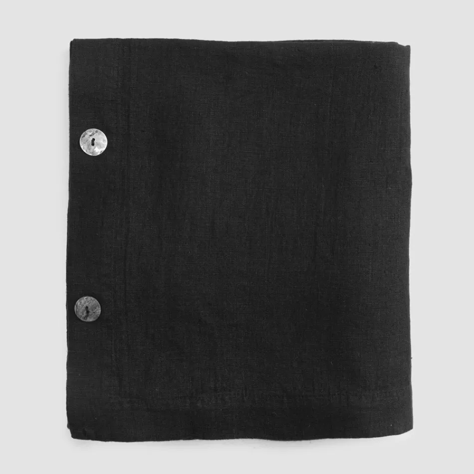 Tovaglia Lino Colorato con Asole e 12 Bottoni Lusso Componibile - Mediterranea Viadurini