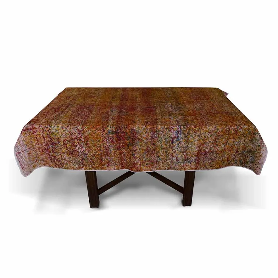 Tovaglia Pregiata d’Alto Artigianato Italiano in Cotone Stampato a Mano - Marchi Viadurini