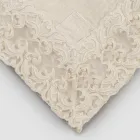 Tovaglia Quadrata in Lino Beige con Pizzo Farnese Lusso Artigianale - Kippel Viadurini