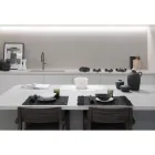 Tovaglioli in Lino con Cristalli Nero o Burro, 6 Pezzi Lusso Italiano - Prezio Viadurini