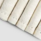 Tovaglioli in Lino con Cristalli Nero o Burro, 6 Pezzi Lusso Italiano - Prezio Viadurini