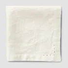 Tovaglioli in Lino con Cristalli Nero o Burro, 6 Pezzi Lusso Italiano - Prezio Viadurini