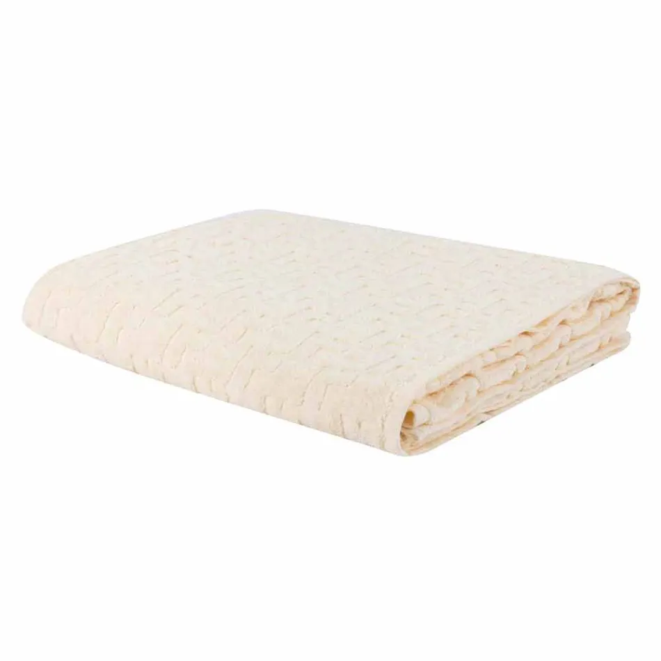 Tris di Asciugamani da Bagno in Spugna di Cotone Telo, Viso e Ospite - Ginestra Viadurini