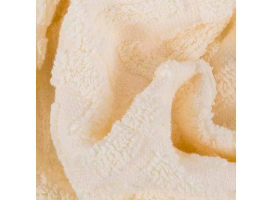Tris di Asciugamani da Bagno in Spugna di Cotone Telo, Viso e Ospite - Ginestra Viadurini