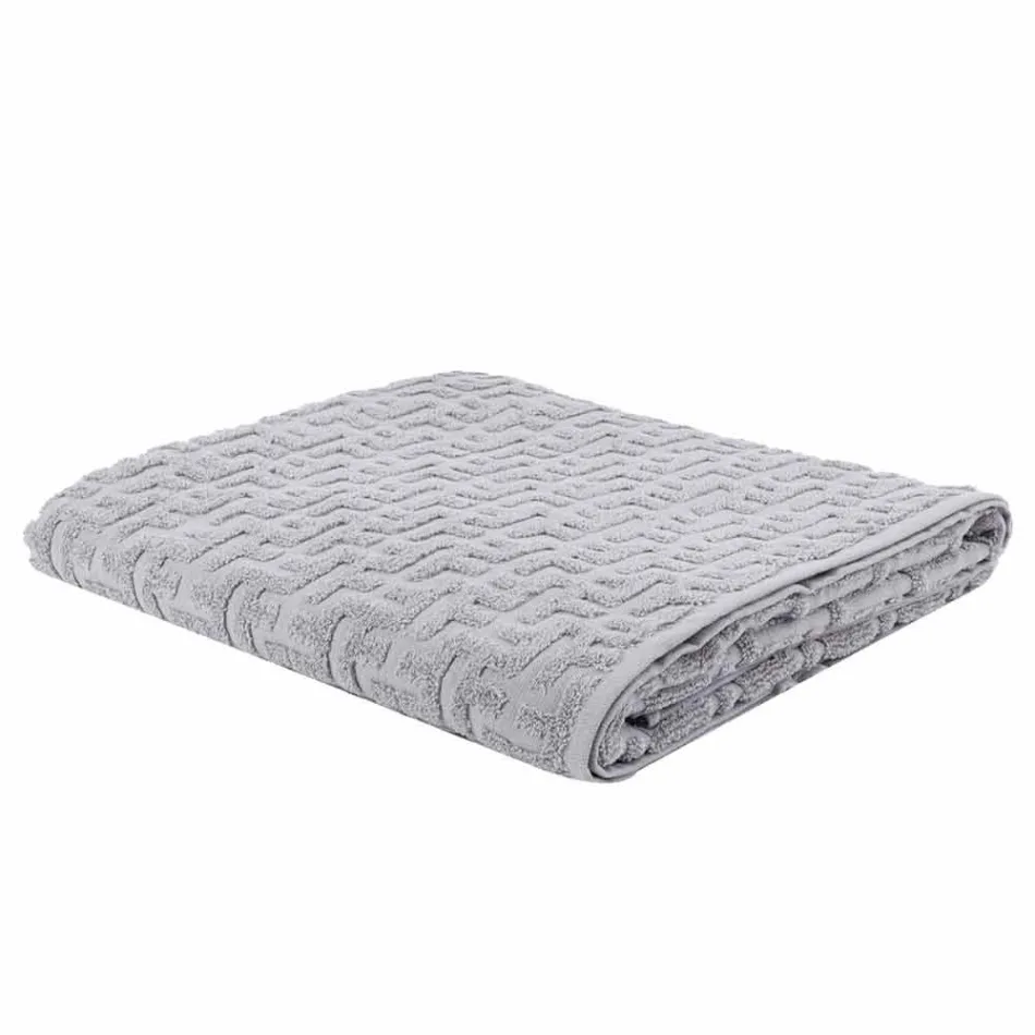 Tris di Asciugamani da Bagno in Spugna di Cotone Telo, Viso e Ospite - Ginestra Viadurini