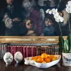 Uovo Medio di Decoro in Marmo Paonazzo Design Elegante Made in Italy - Olimo Viadurini