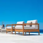 Varaschin Bali poltrona da esterno moderna in tessuto imbottita Viadurini