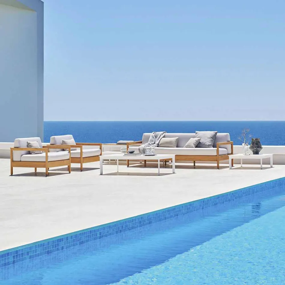 Varaschin Bali poltrona da esterno moderna in tessuto imbottita Viadurini