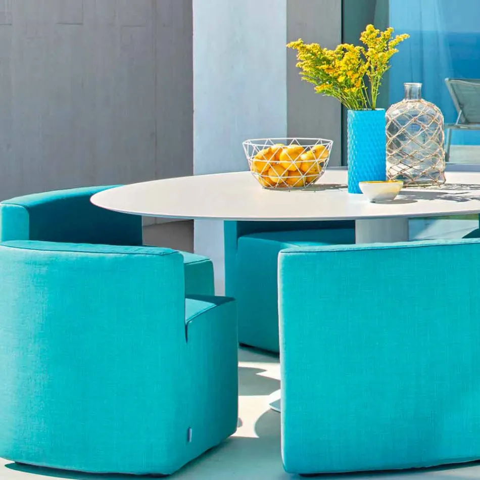 Varaschin Big In&Out tavolo da giardino + 8 poltroncine design moderno Viadurini