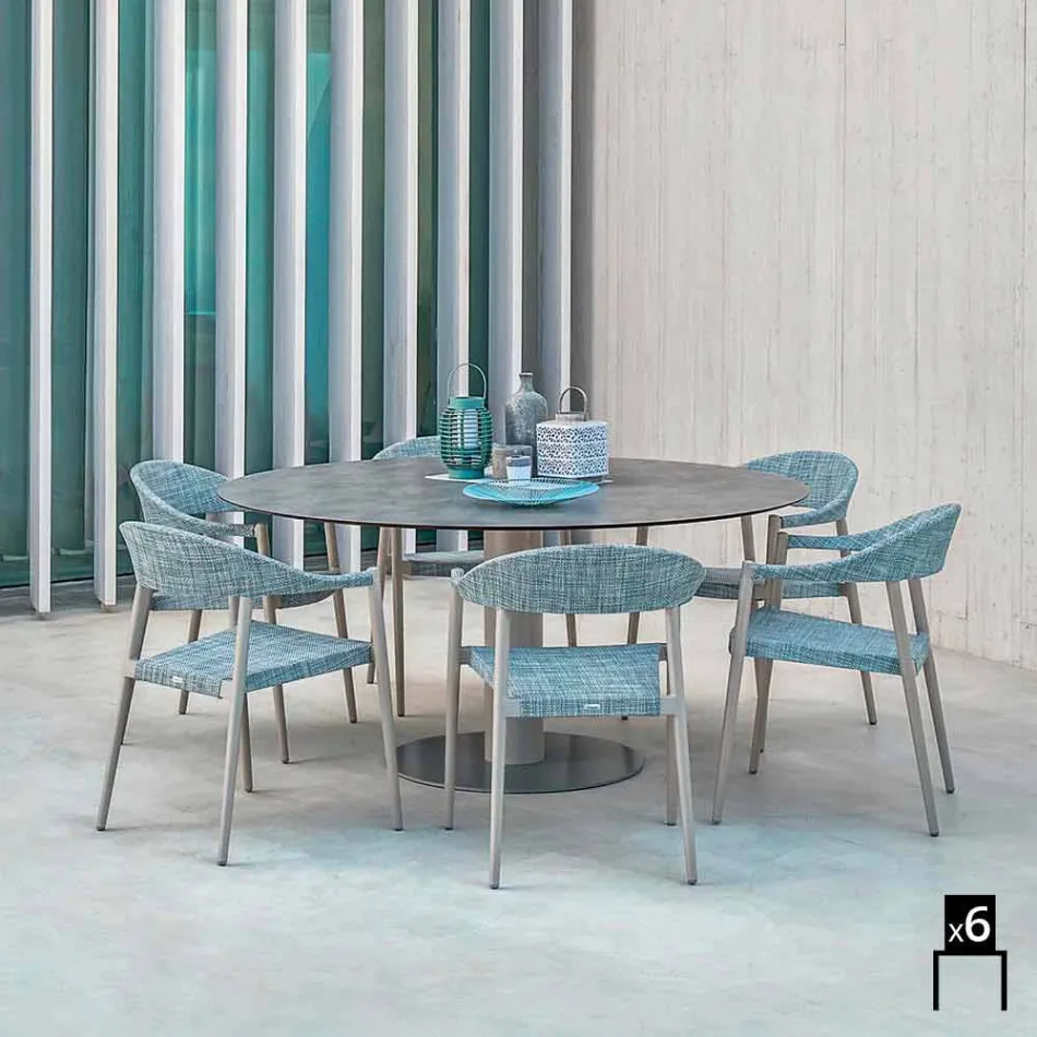 Varaschin Clever poltroncina da giardino design moderno, 6 pezzi Viadurini