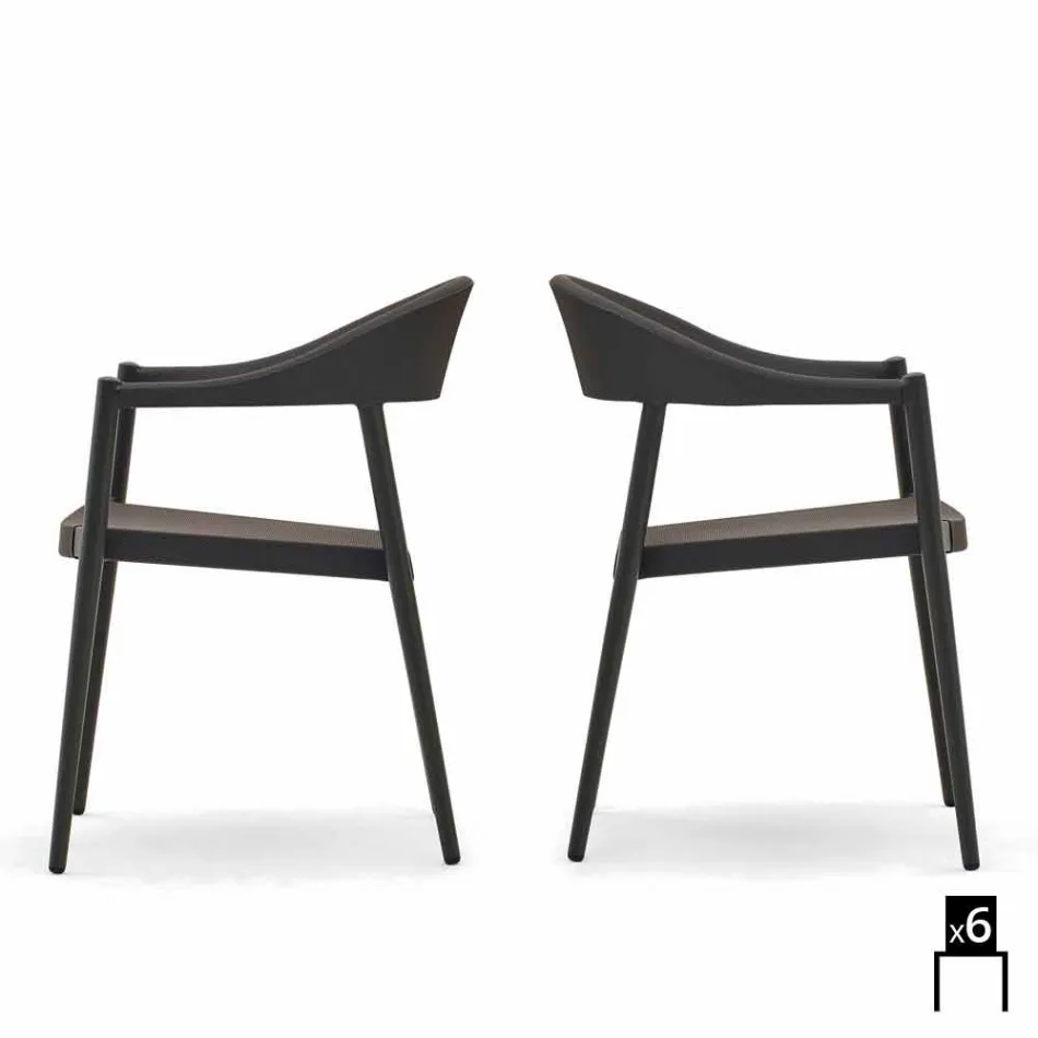 Varaschin Clever poltroncina da giardino design moderno, 6 pezzi Viadurini