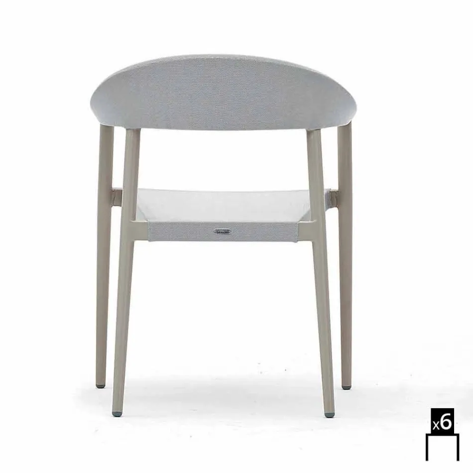 Varaschin Clever poltroncina da giardino design moderno, 6 pezzi Viadurini