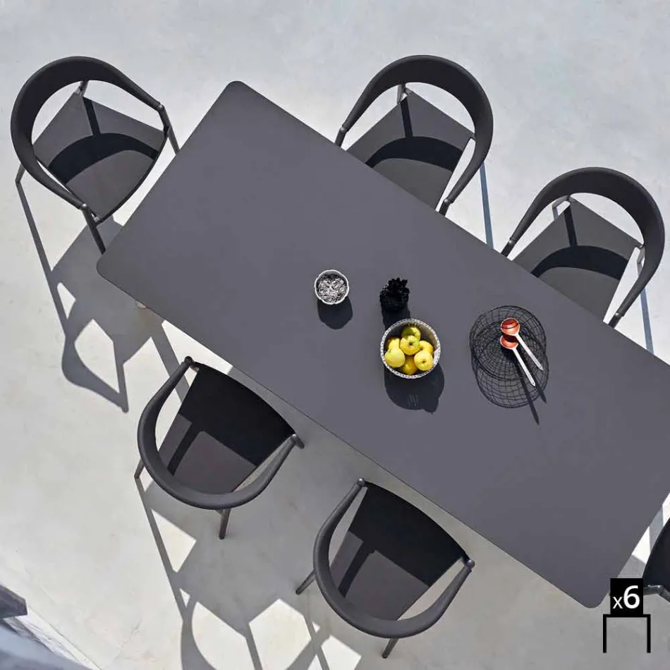 Varaschin Clever poltroncina da giardino design moderno, 6 pezzi Viadurini