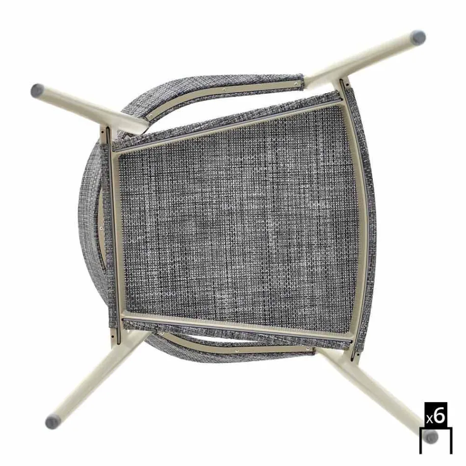 Varaschin Clever poltroncina da giardino design moderno, 6 pezzi Viadurini