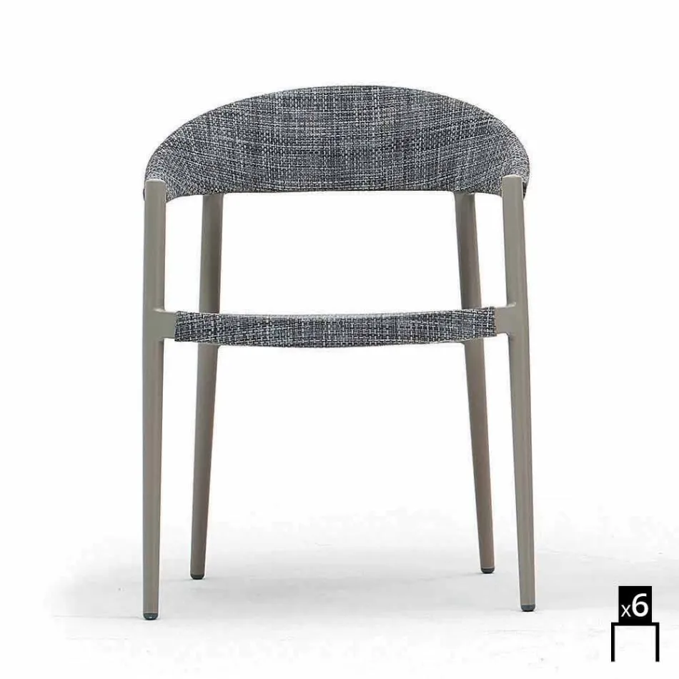 Varaschin Clever poltroncina da giardino design moderno, 6 pezzi Viadurini