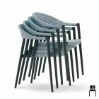 Varaschin Clever poltroncina da giardino design moderno, 6 pezzi Viadurini