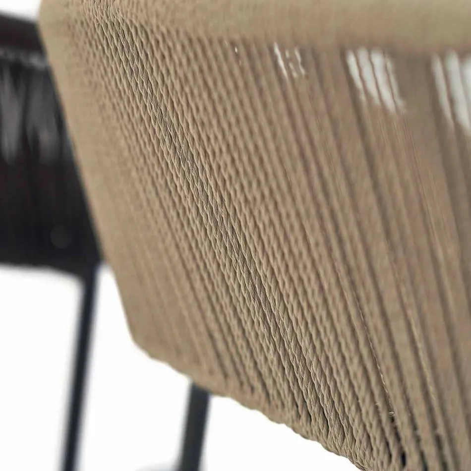 Varaschin Cricket poltroncina da esterno intrecciata a mano, 2 pezzi Viadurini