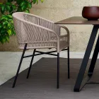 Varaschin Cricket poltroncina da esterno intrecciata a mano, 2 pezzi Viadurini