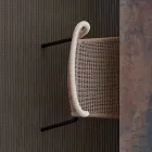 Varaschin Cricket sedia da esterno moderna intrecciata a mano, 2 pezzi Viadurini