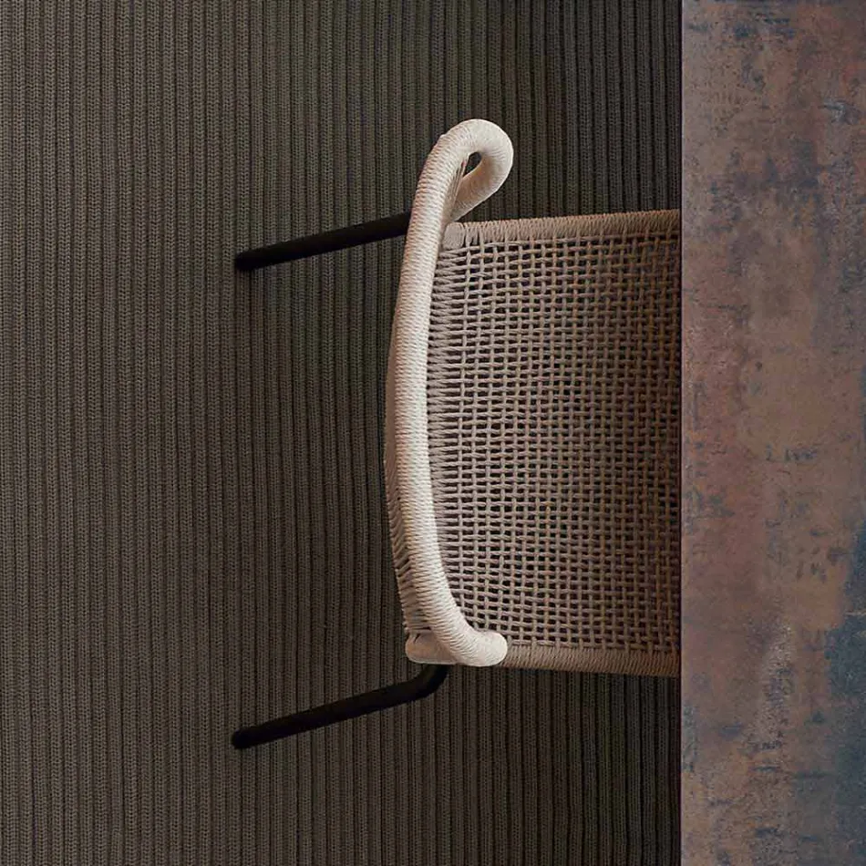 Varaschin Cricket sedia da esterno moderna intrecciata a mano, 2 pezzi Viadurini