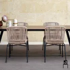 Varaschin Cricket sedia da esterno moderna intrecciata a mano, 2 pezzi Viadurini