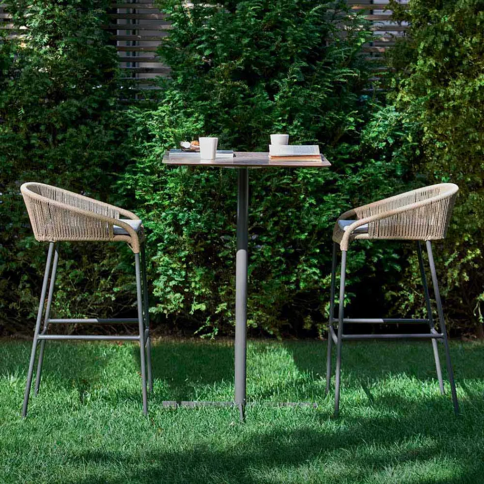 Varaschin Cricket sgabello alto da giardino design moderno, 2 pezzi Viadurini