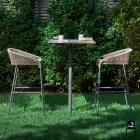 Varaschin Cricket sgabello da giardino moderno in alluminio, 2 pezzi Viadurini