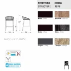 Varaschin Cricket sgabello da giardino moderno in alluminio, 2 pezzi Viadurini